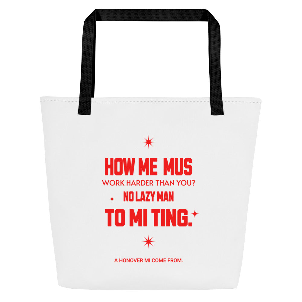 Large Tote Bag - Jamaica Tote Bags, Custom Cotton Tote Bags, Destination Tote Bags, Tote Bag Personalized