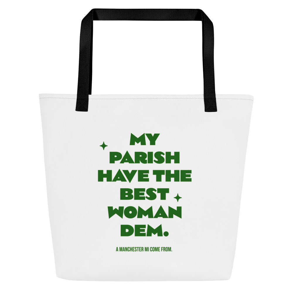 Large Tote Bag - Jamaica Tote Bags, Custom Cotton Tote Bags, Destination Tote Bags, Tote Bag Personalized