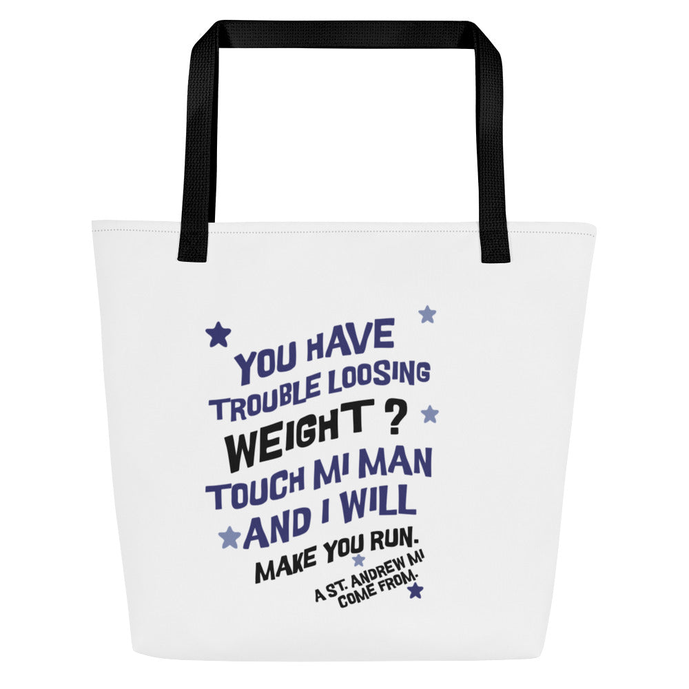 Large Tote Bag - Jamaica Tote Bags, Custom Cotton Tote Bags, Destination Tote Bags, Tote Bag Personalized
