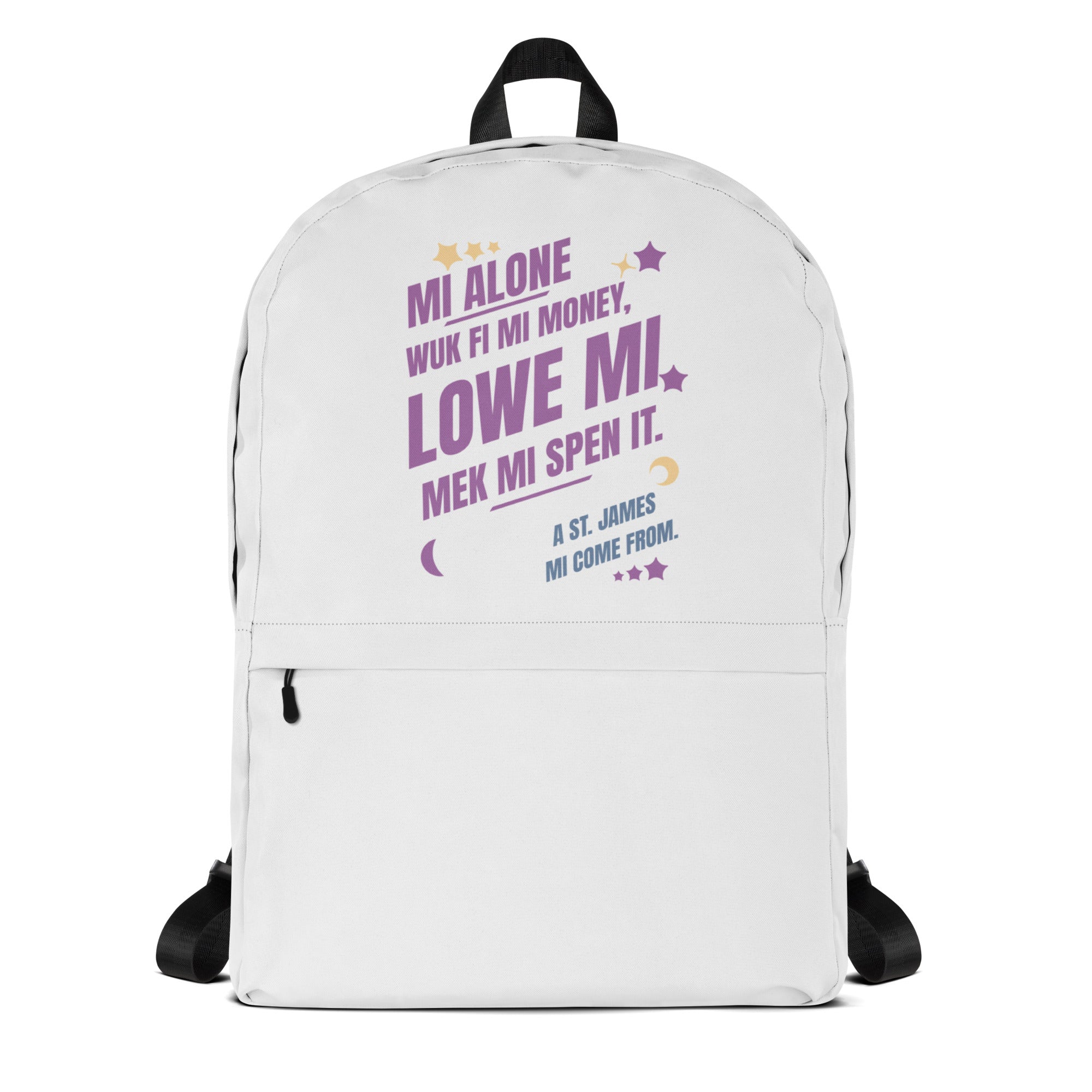 Backpack - Jamaican slang on a backpack Jamaica personalized backpack Jamaica book bag Jamaican bag