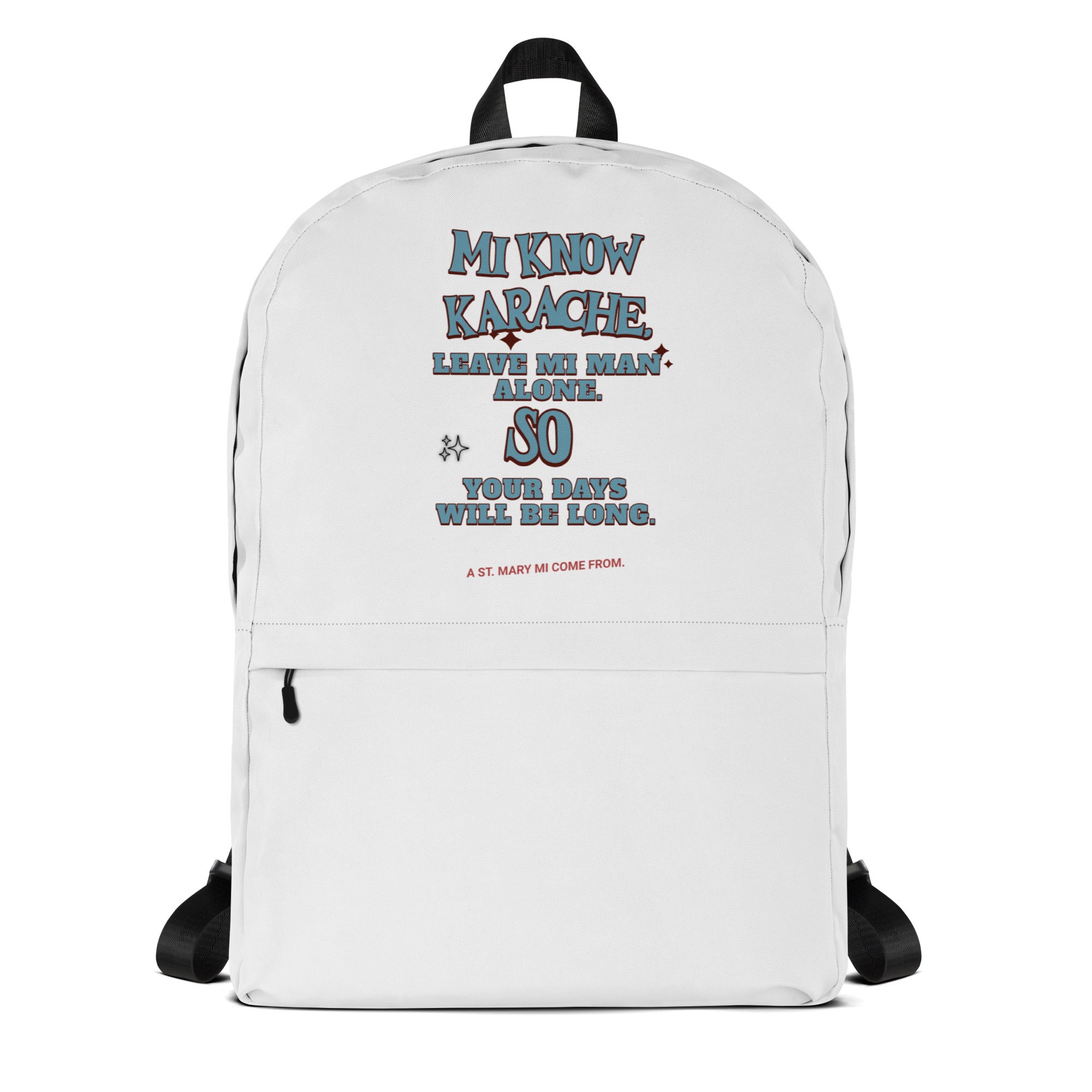 Jamaican slang on a backpack Jamaica personalized backpack Jamaica book bag Jamaican bag