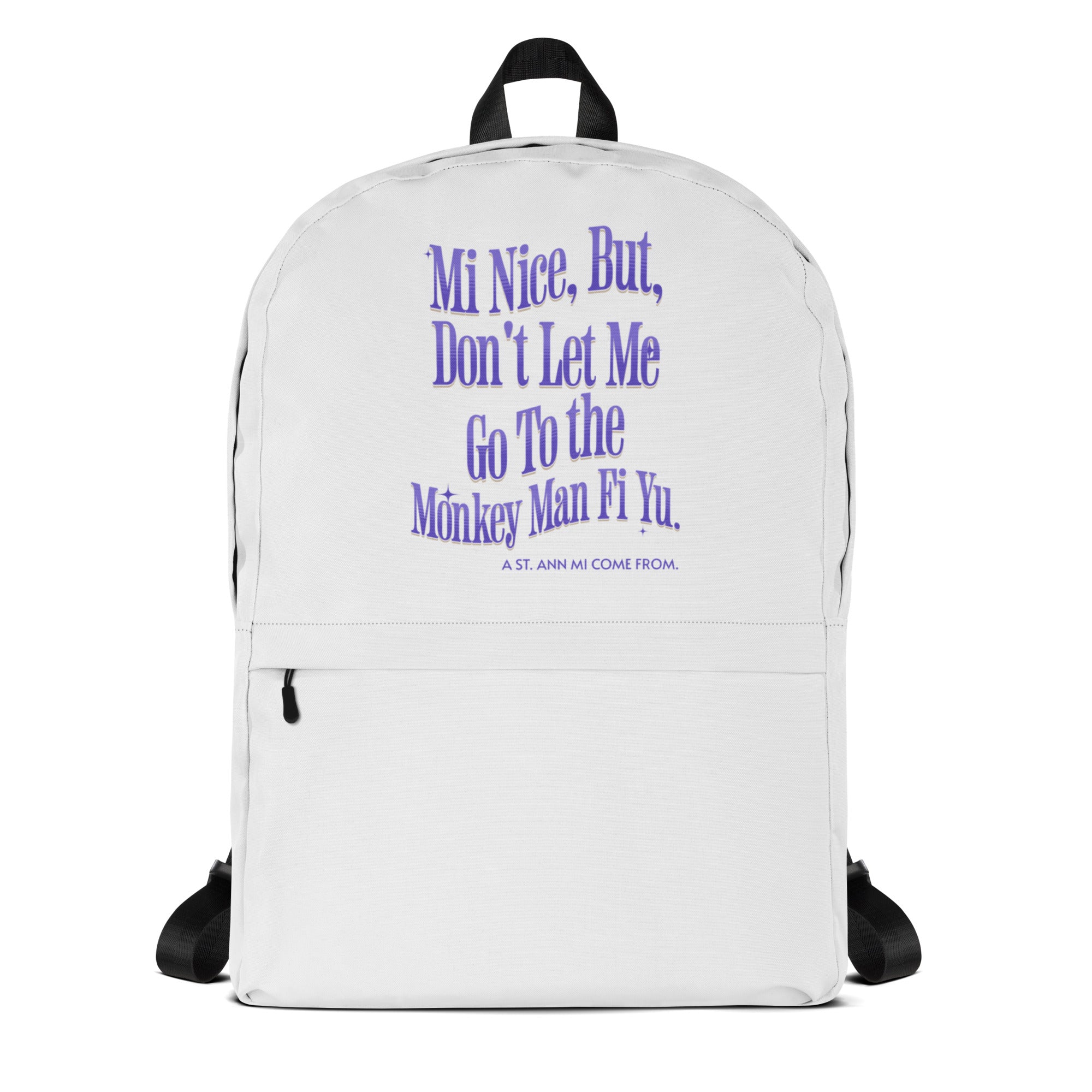 Jamaican slang on a backpack Jamaica personalized backpack Jamaica book bag Jamaican bag
