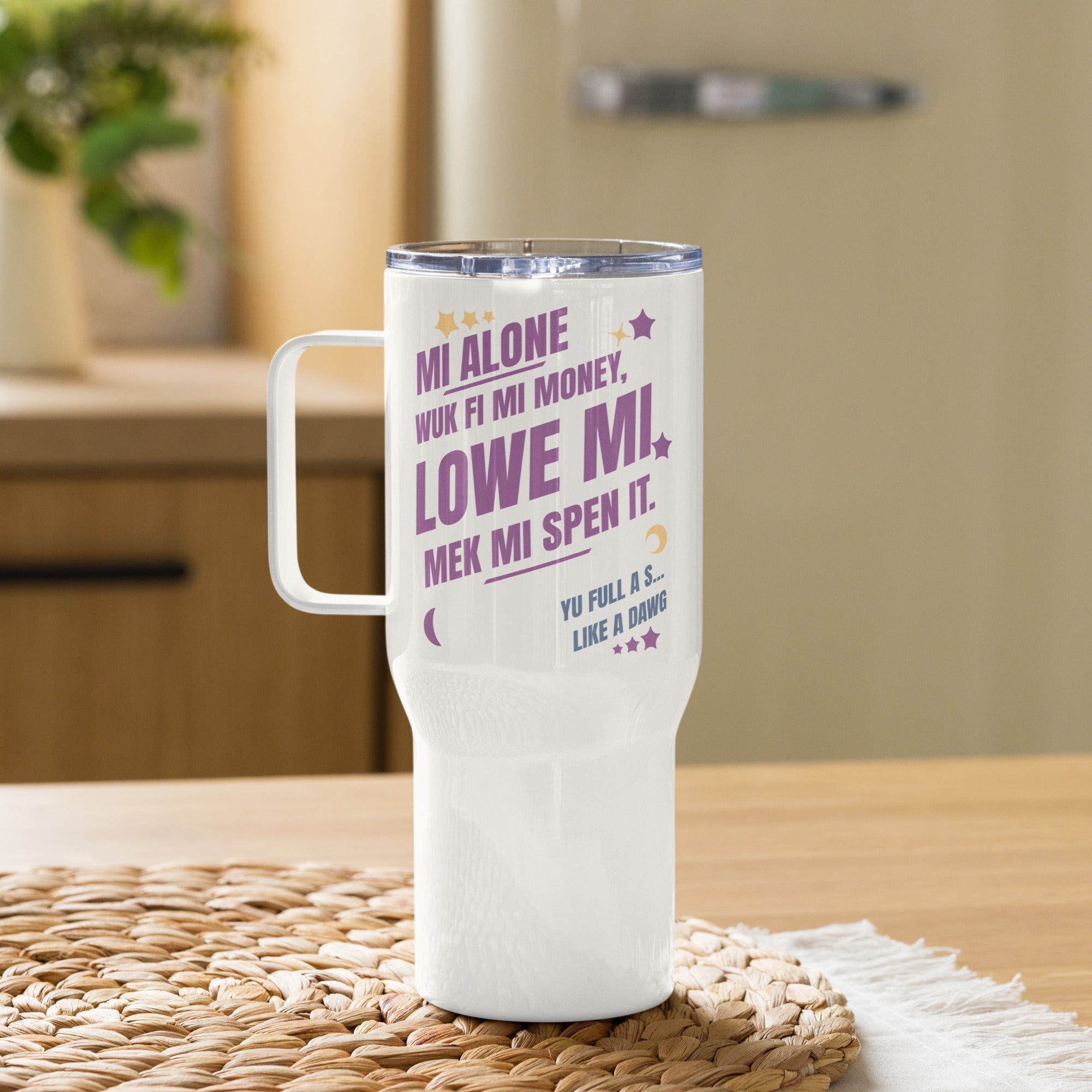 Travel Tumbler - Jamaican Gift, Funny Jamaican Tumbler, Jamaican Drinking cup, Jamaican Stanley Cup