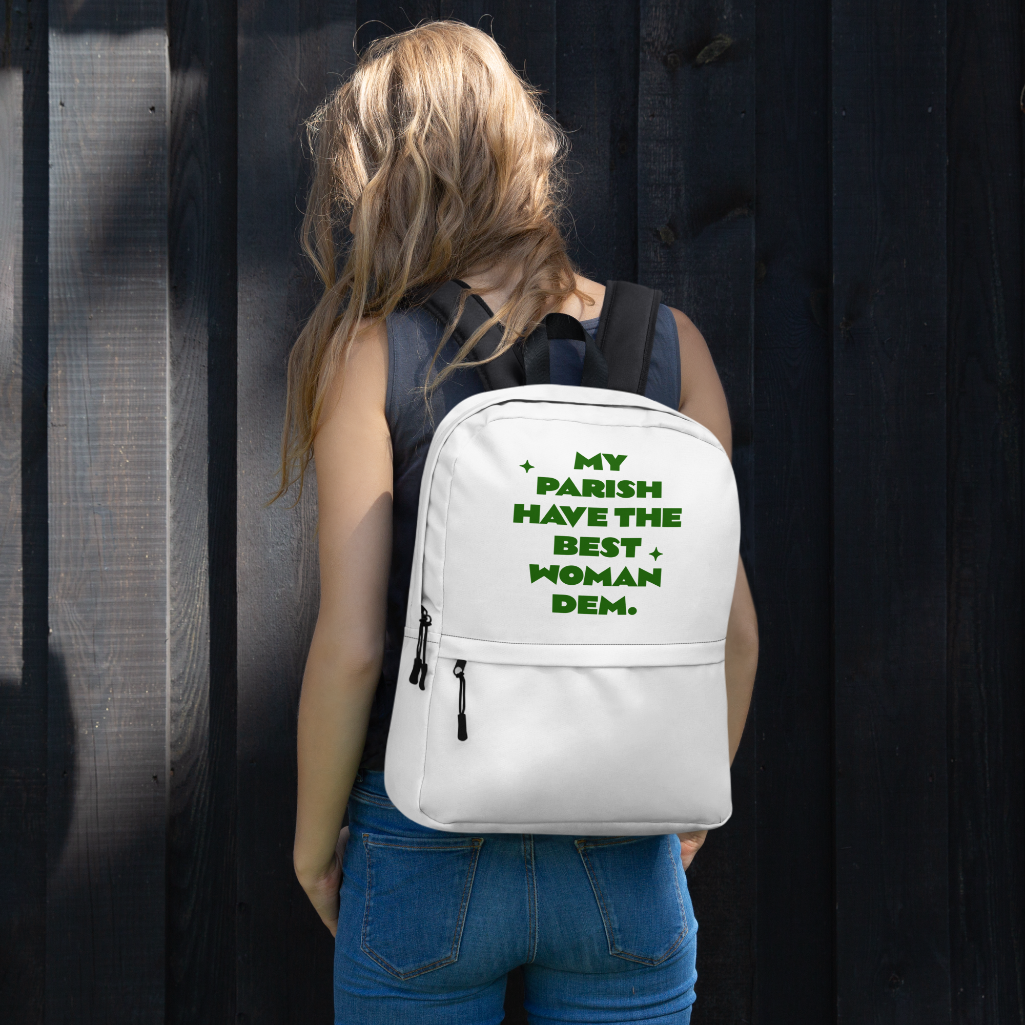 A MANCHESTER MI COME FROM - Best Woman- Backpack - Jamaican slang - Jamaican patios - Jamaican slang on a backpack Jamaica personalized backpack Jamaica book bag Jamaican bag