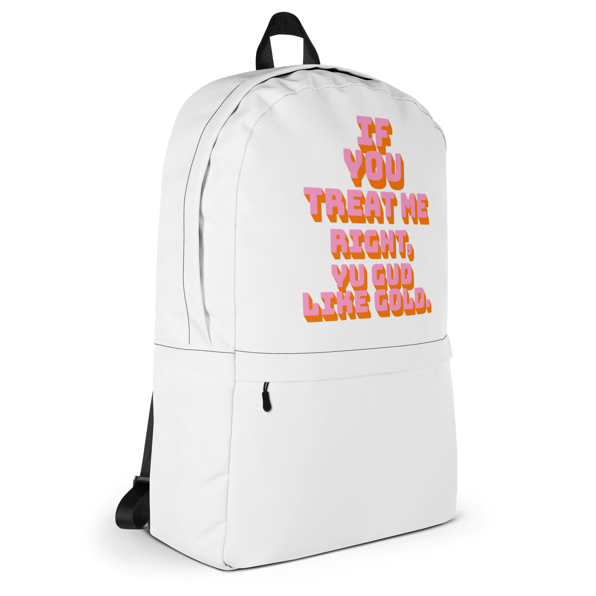 PRETTY OOMAN MUSS GET RING - Backpack - Jamaican slang on a backpack Jamaica personalized backpack Jamaica book bag Jamaican bag