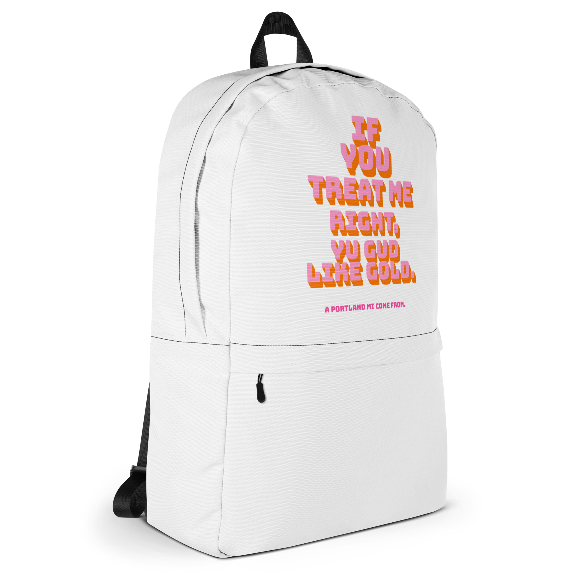 A PORTLAND MI COME FROM -Backpack - Jamaican slang on a backpack Jamaica personalized backpack Jamaica book bag Jamaican bag