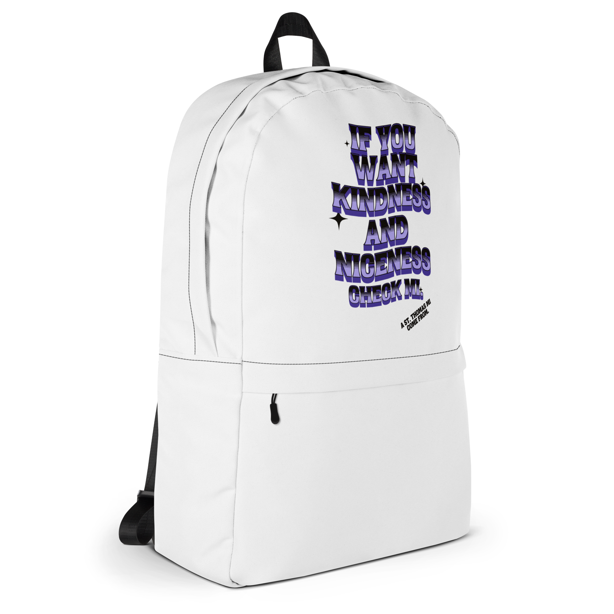 A St. Thomas- Backpack - Jamaican slang on a backpack Jamaica personalized backpack Jamaica book bag Jamaican bag