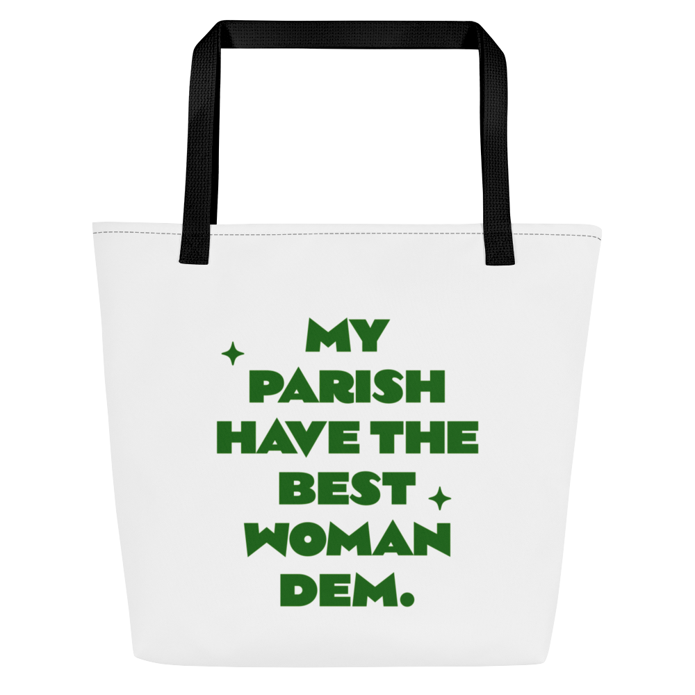 Best Woman- Large Tote Bag - Jamaican Slang Jamaican Tote Bag