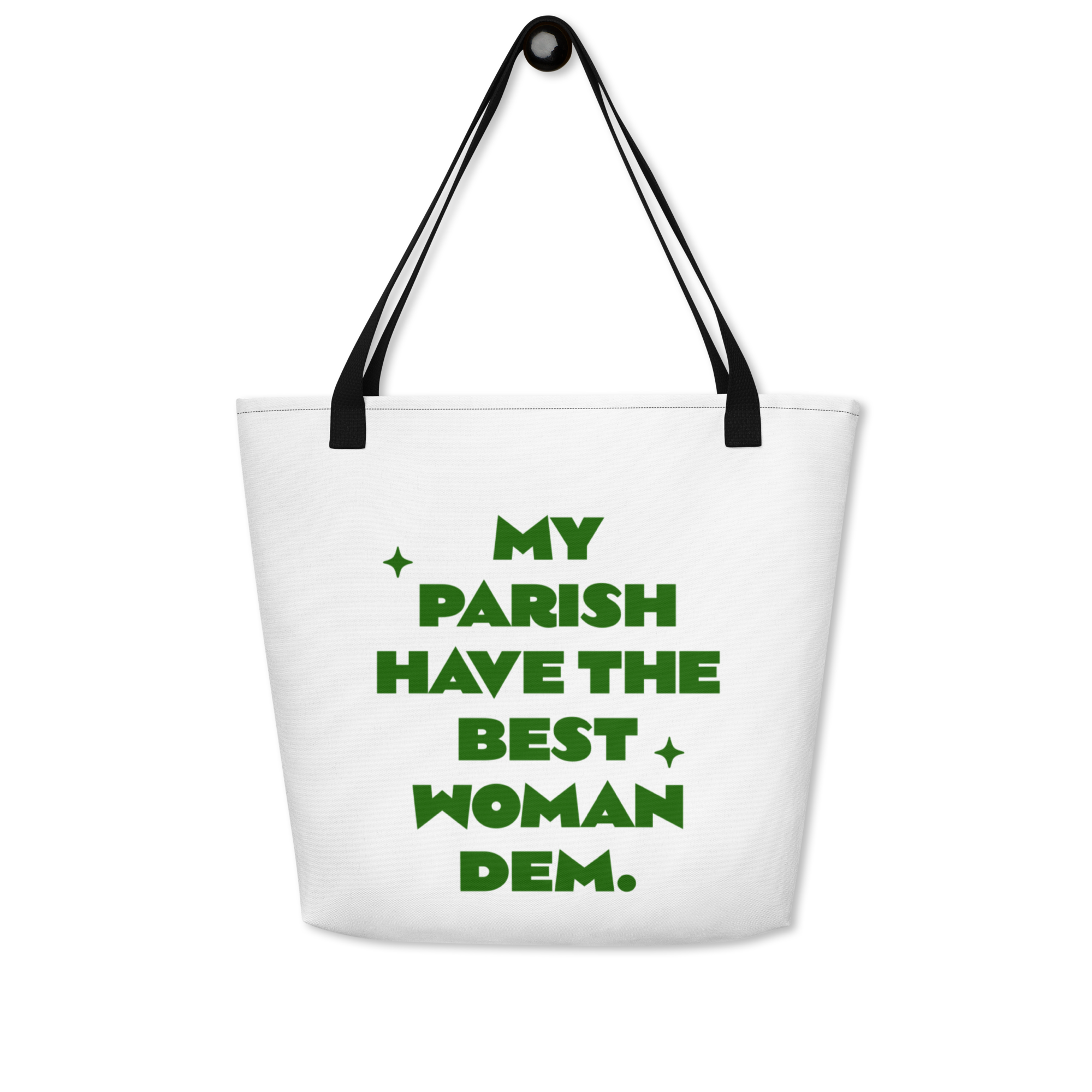 Best Woman- Large Tote Bag - Jamaican Slang Jamaican Tote Bag