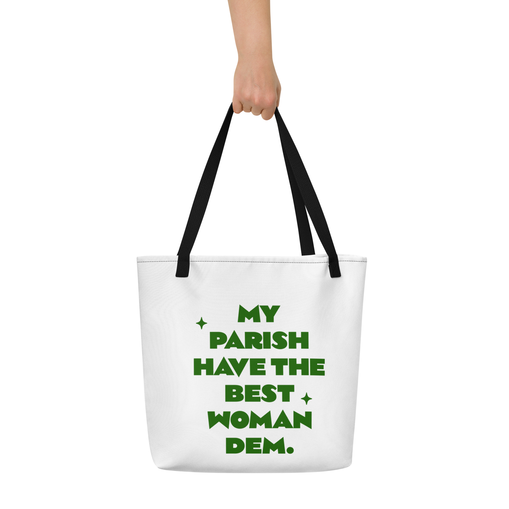 Best Woman- Large Tote Bag - Jamaican Slang Jamaican Tote Bag