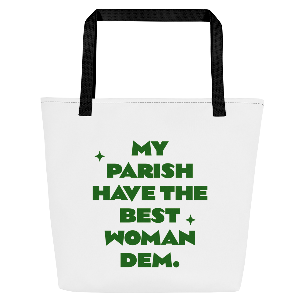 Best Woman- Large Tote Bag - Jamaican Slang Jamaican Tote Bag