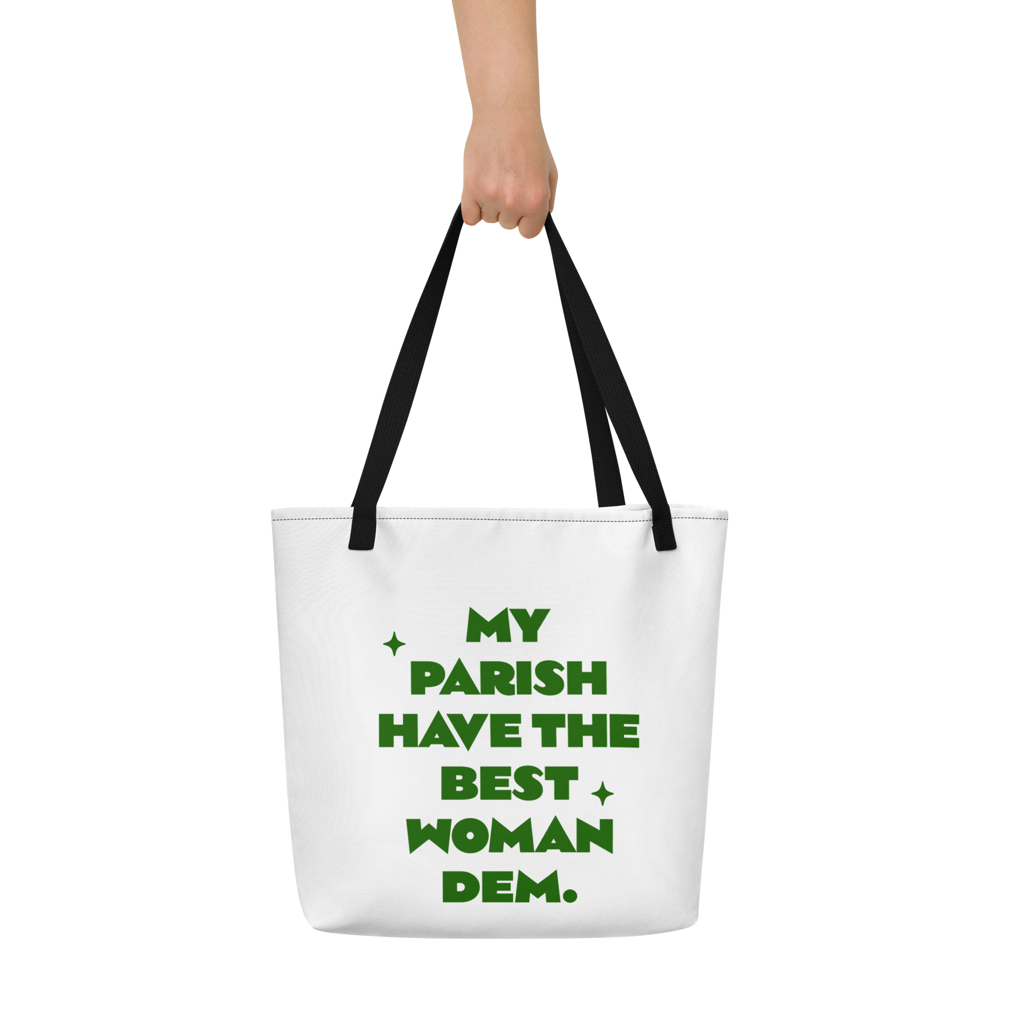 Best Woman- Large Tote Bag - Jamaican Slang Jamaican Tote Bag