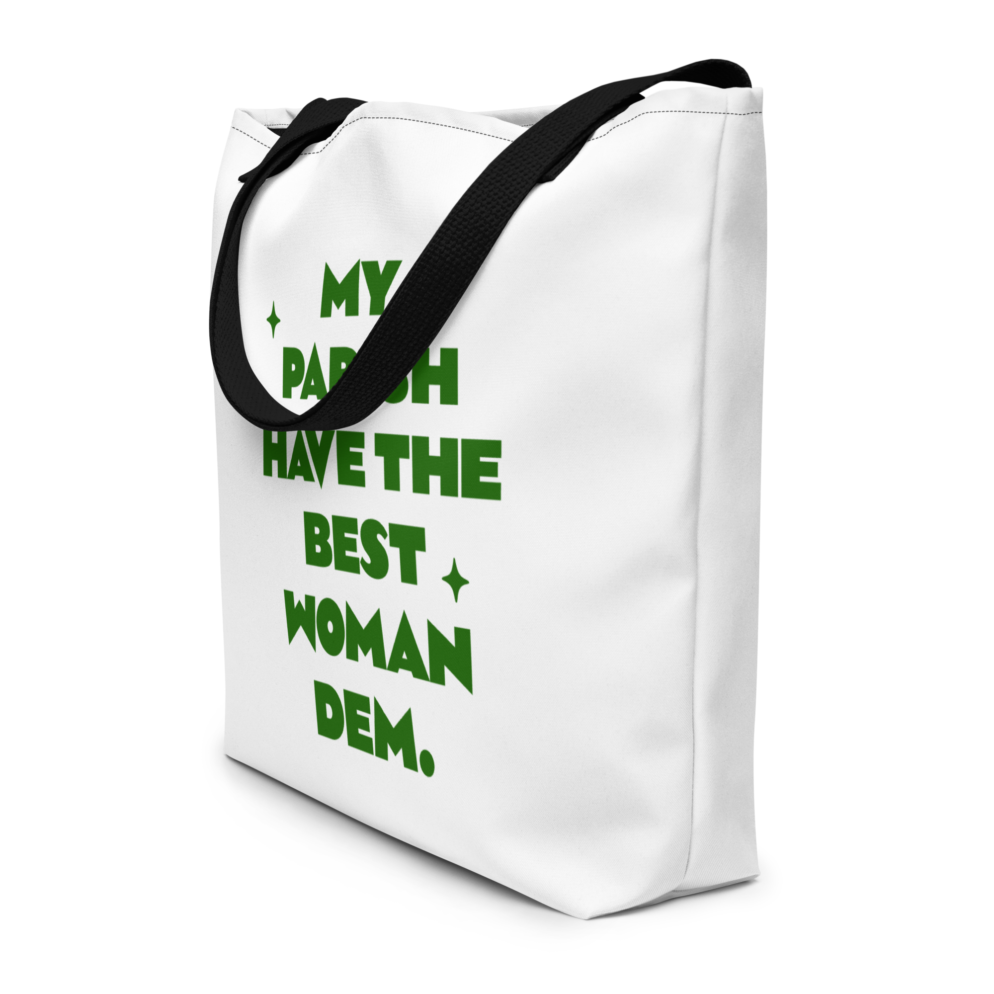 Best Woman- Large Tote Bag - Jamaican Slang Jamaican Tote Bag