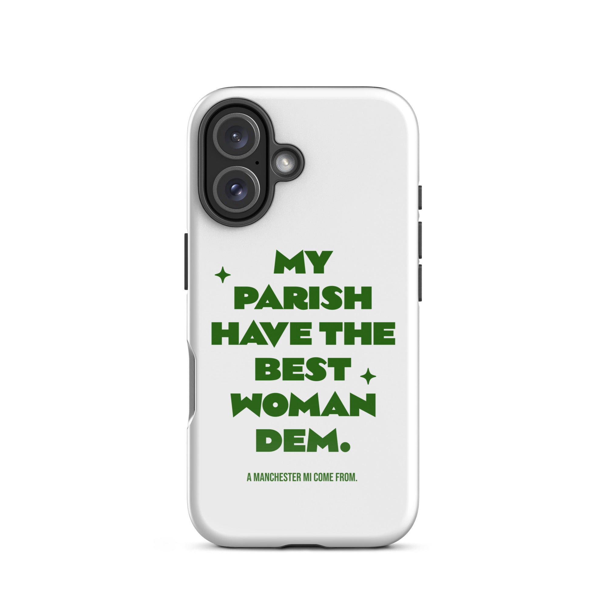 A MANCHESTER MI COME FROM - Tough Case for iPhone - Jamaican phone case, Customized Jamaican phone case, funny Jamaican phone case