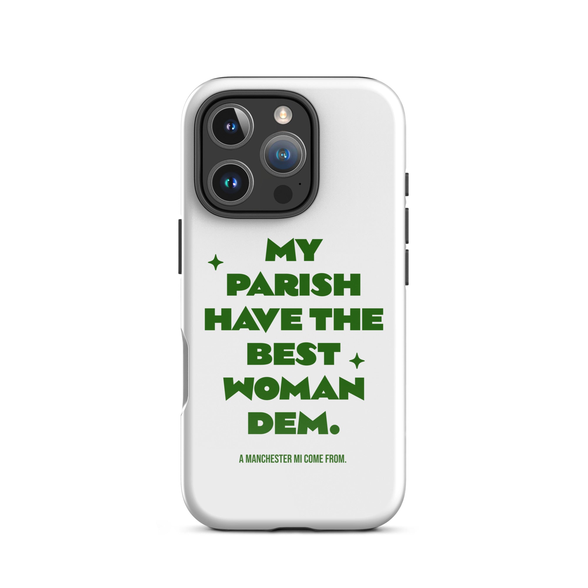 A MANCHESTER MI COME FROM - Tough Case for iPhone - Jamaican phone case, Customized Jamaican phone case, funny Jamaican phone case