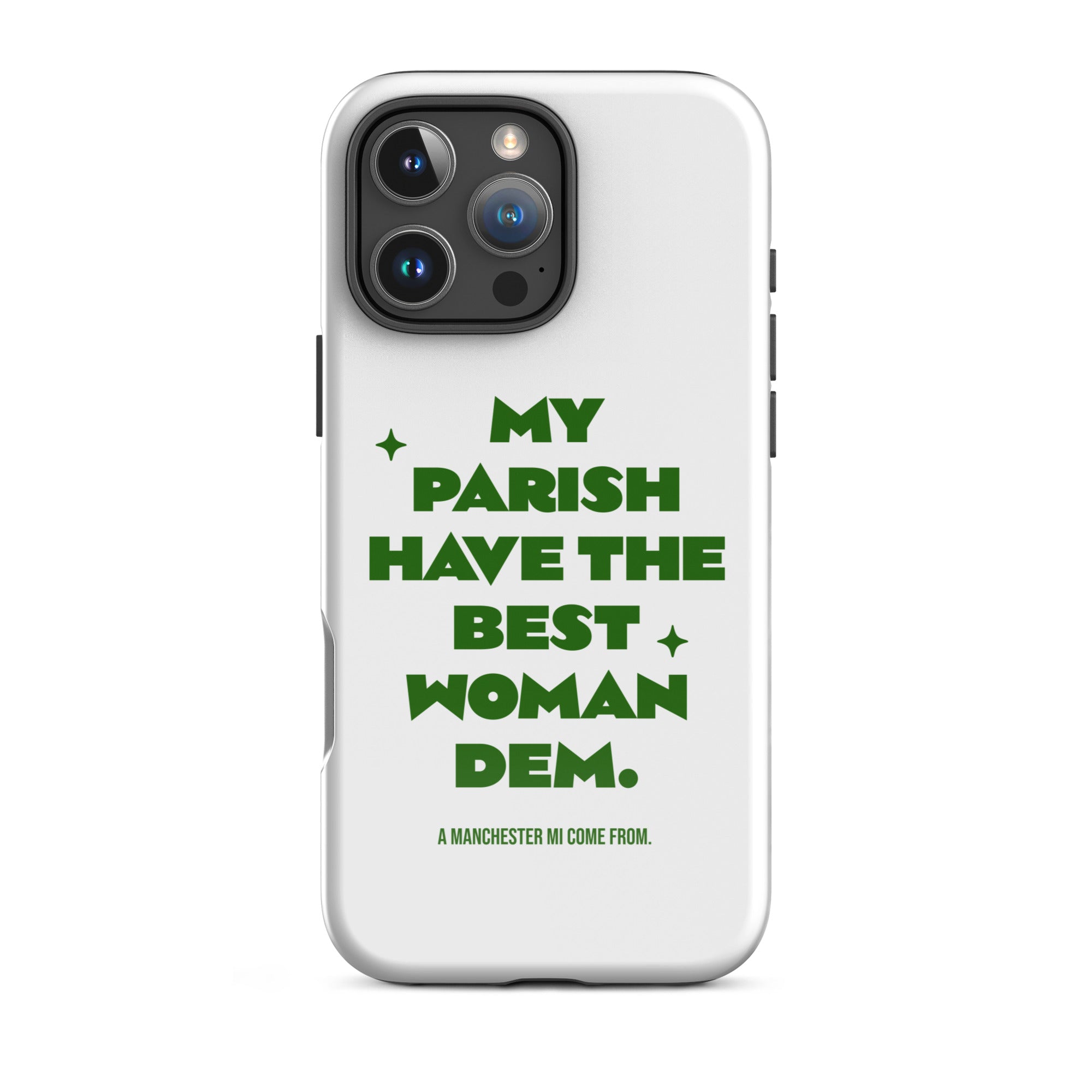 A MANCHESTER MI COME FROM - Tough Case for iPhone - Jamaican phone case, Customized Jamaican phone case, funny Jamaican phone case