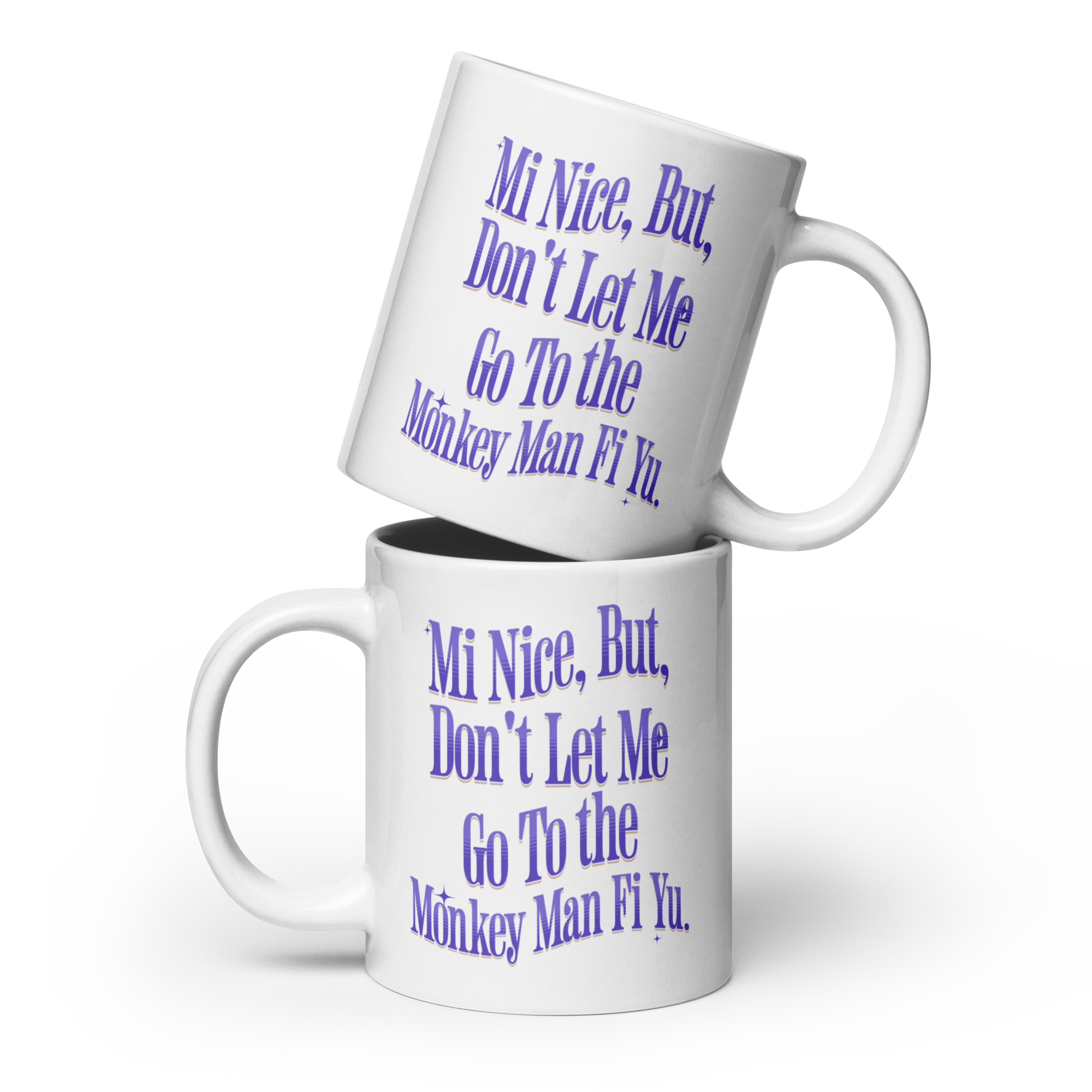 MI NICE - White glossy mug - Jamaican Gift, Funny Jamaican Coffee Mug, Jamaican Coffee Cup, Jamaican Tea Cup