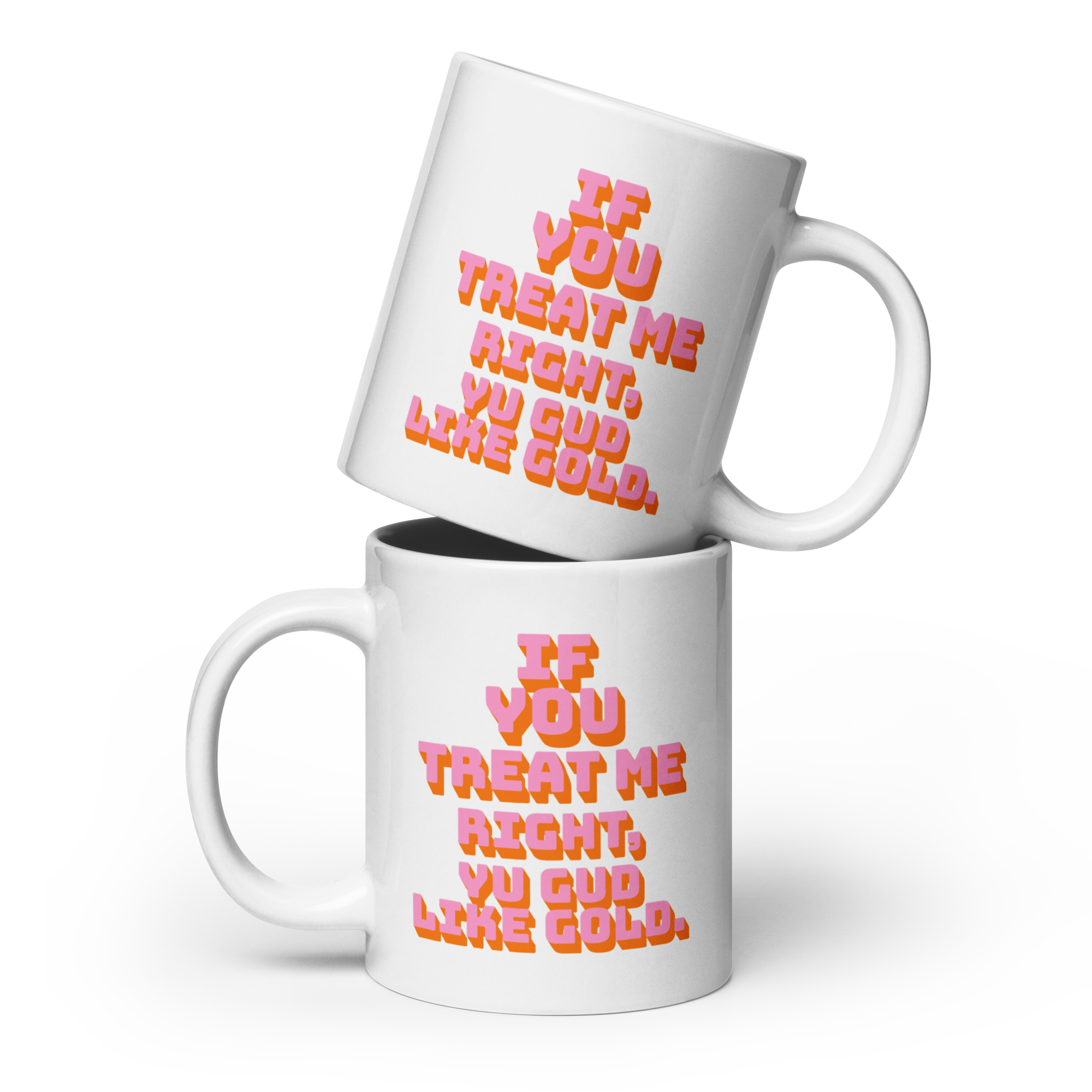 GUD LIKE GOLD - White glossy mug - Jamaican Gift, Funny Jamaican Coffee Mug, Jamaican Coffee Cup, Jamaican Tea Cup