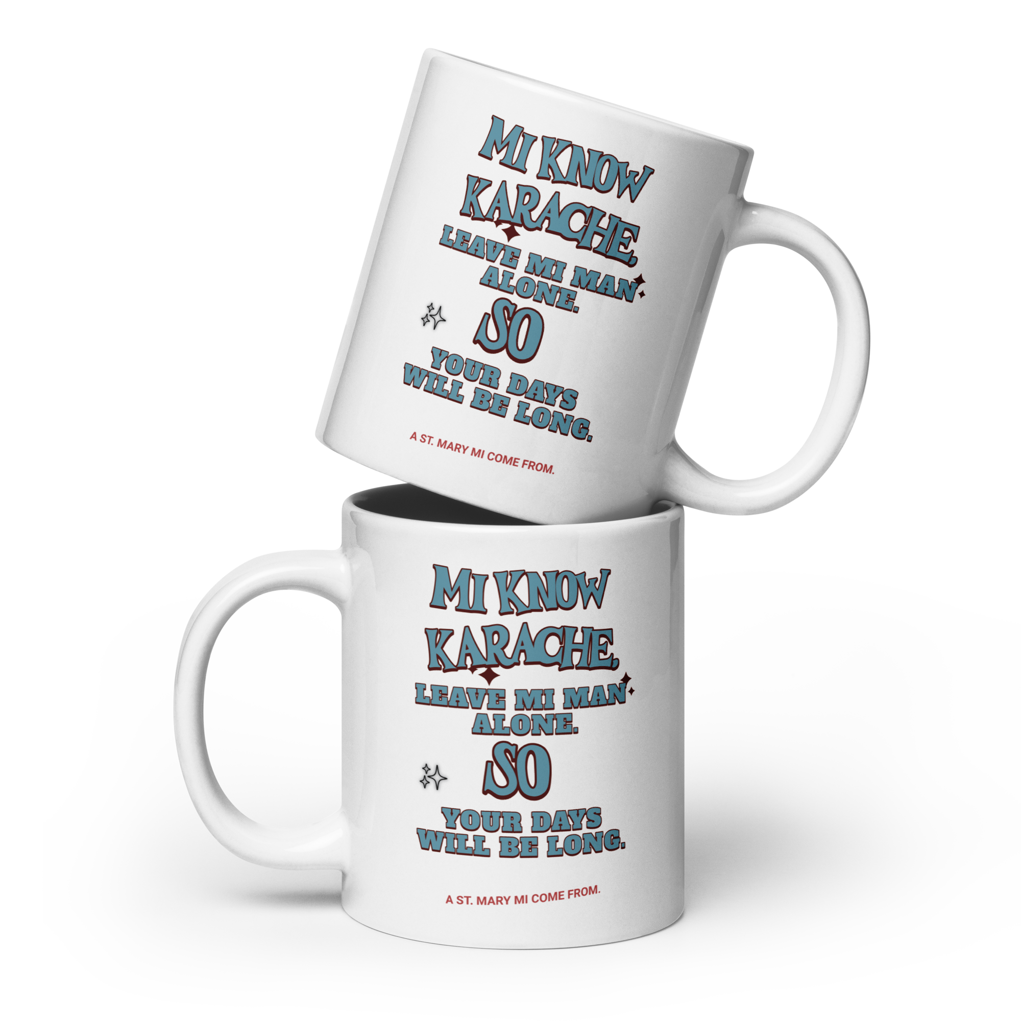 A ST.-MARY- White glossy mug - Jamaican Gift, Funny Jamaican Coffee Mug, Jamaican Coffee Cup, Jamaican Tee Cup