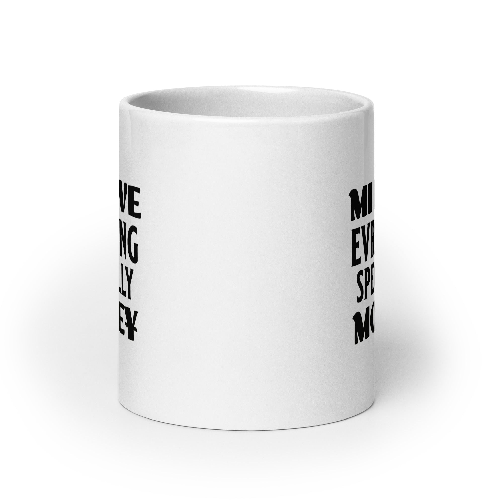 MI LOVE MONEY -White glossy mug - Jamaican Gift, Funny Jamaican Coffee Mug, Jamaican Coffee Cup, Jamaican Tea Cup