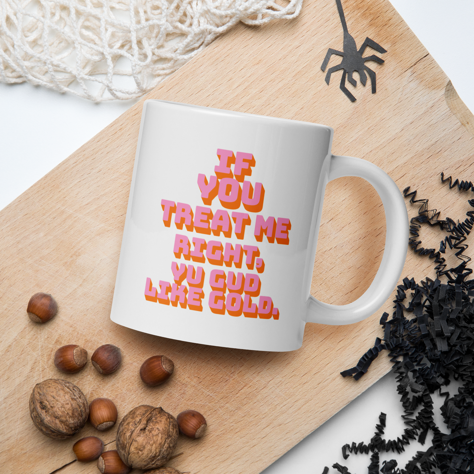 GUD LIKE GOLD - White glossy mug - Jamaican Gift, Funny Jamaican Coffee Mug, Jamaican Coffee Cup, Jamaican Tea Cup