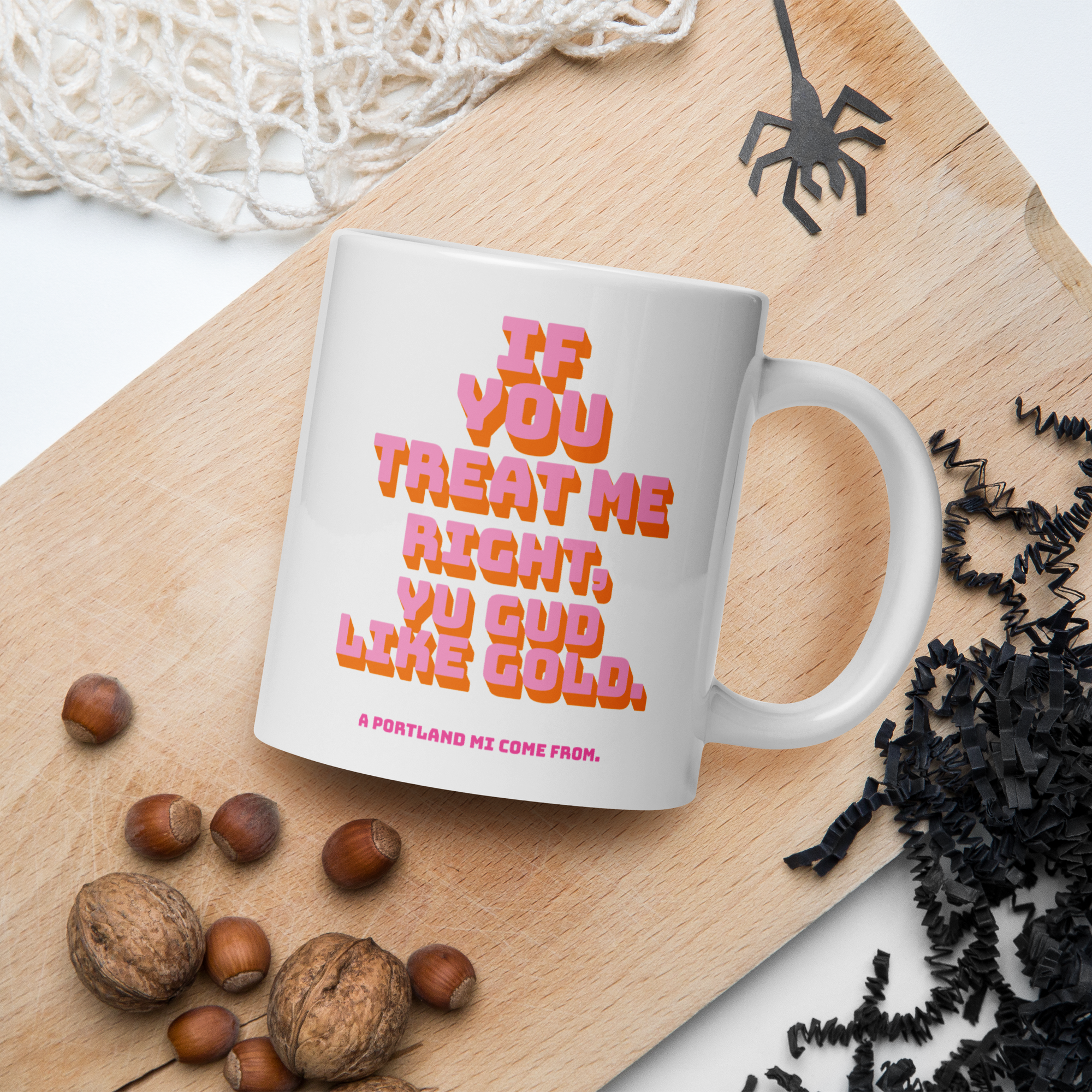 A PORTLAND MI COME FROM - White glossy mug - Jamaican Gift, Funny Jamaican Coffee Mug, Jamaican Coffee Cup, Jamaican Tea Cup