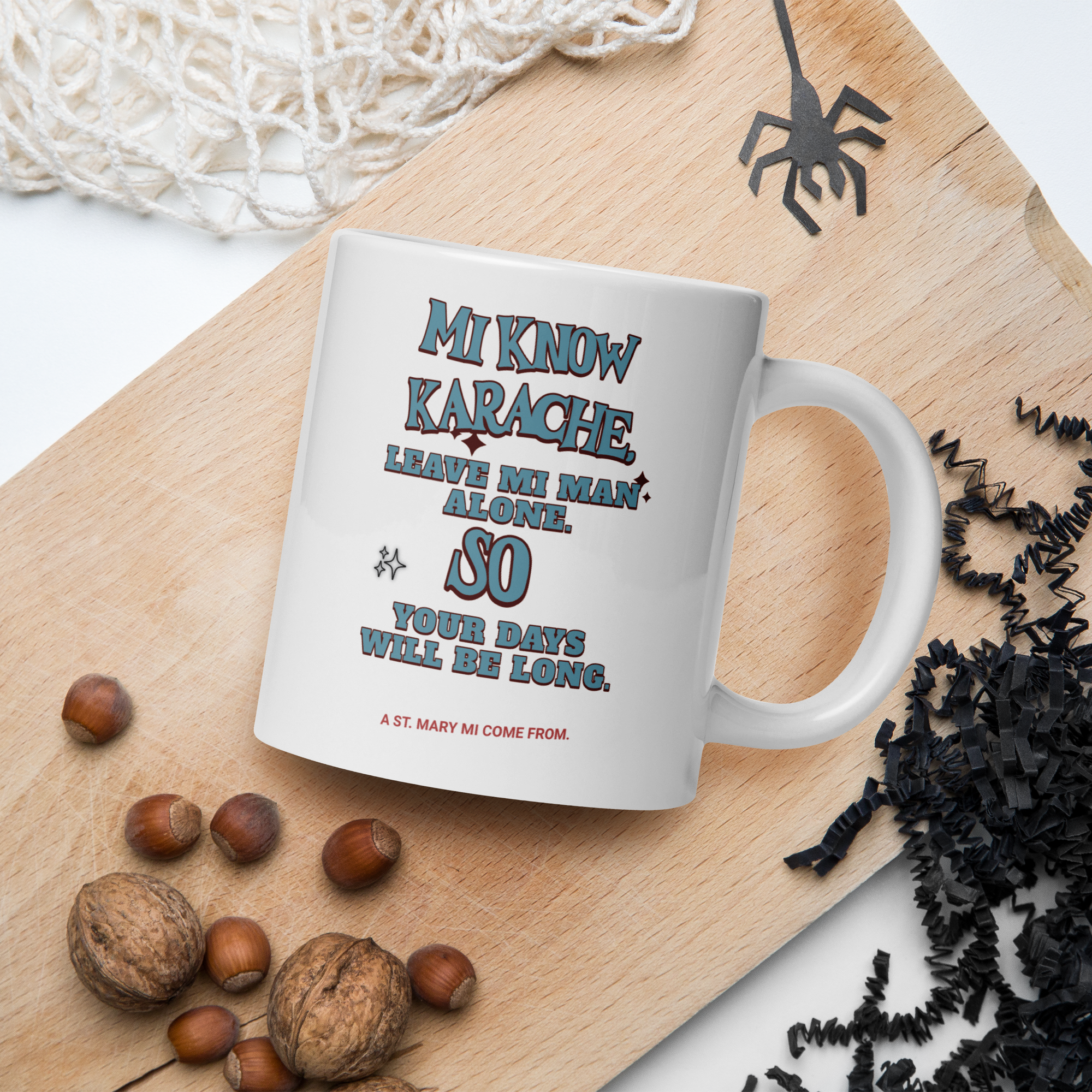 A ST.-MARY- White glossy mug - Jamaican Gift, Funny Jamaican Coffee Mug, Jamaican Coffee Cup, Jamaican Tee Cup