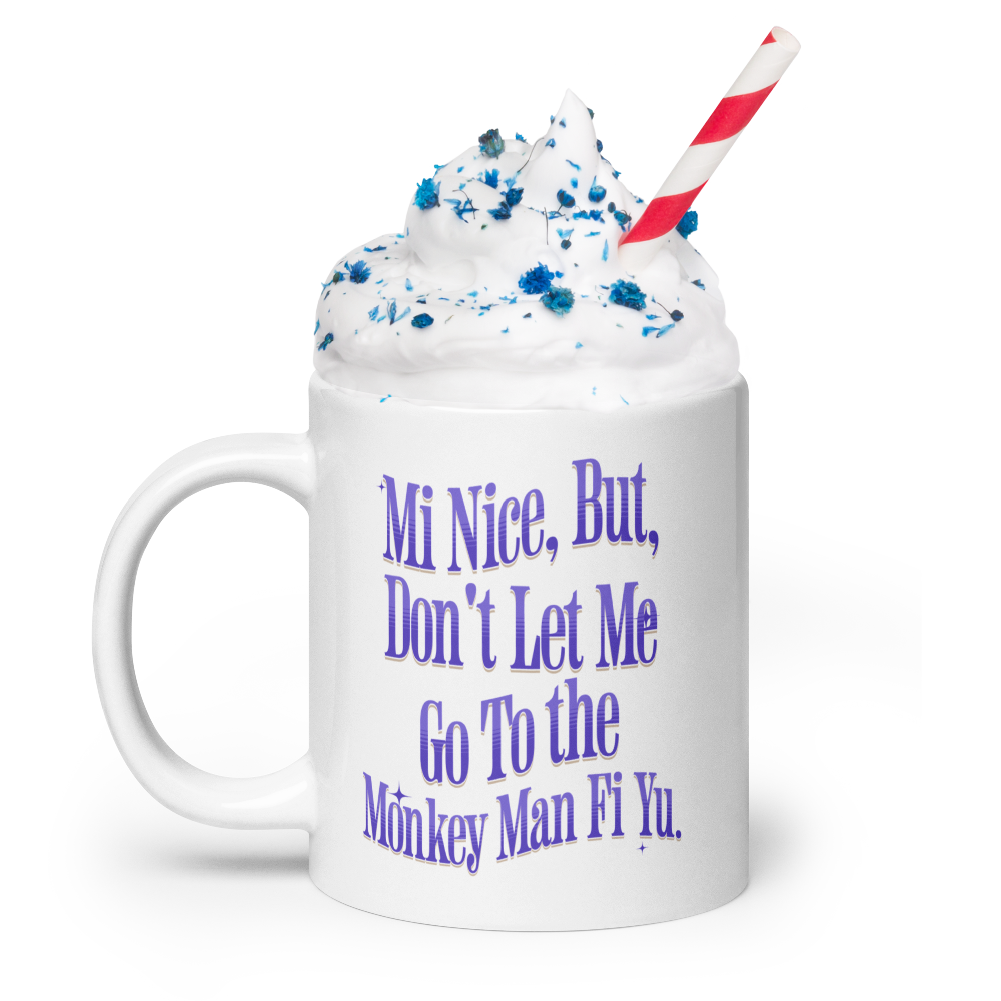 MI NICE - White glossy mug - Jamaican Gift, Funny Jamaican Coffee Mug, Jamaican Coffee Cup, Jamaican Tea Cup