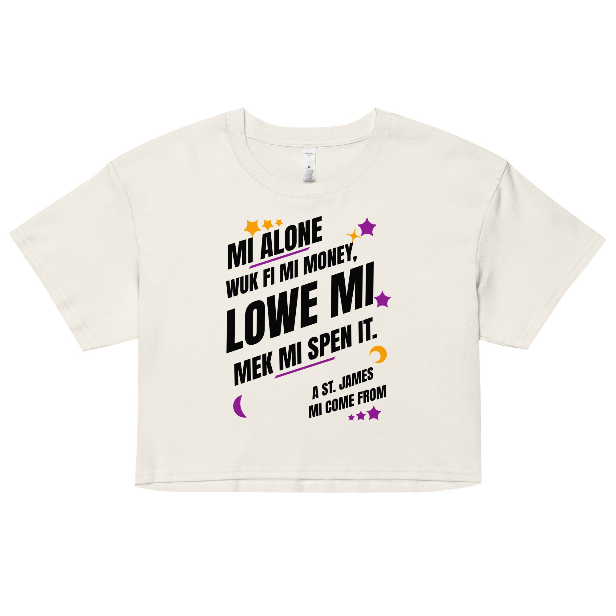 A ST. JAMES MI COME FROM -Women’s crop top - Jamaican T Shirt - Jamaican Slang on a T Shirt, Jamaican Tee shirt Jamaican vacation Shirt, Funny Jamaican shirt