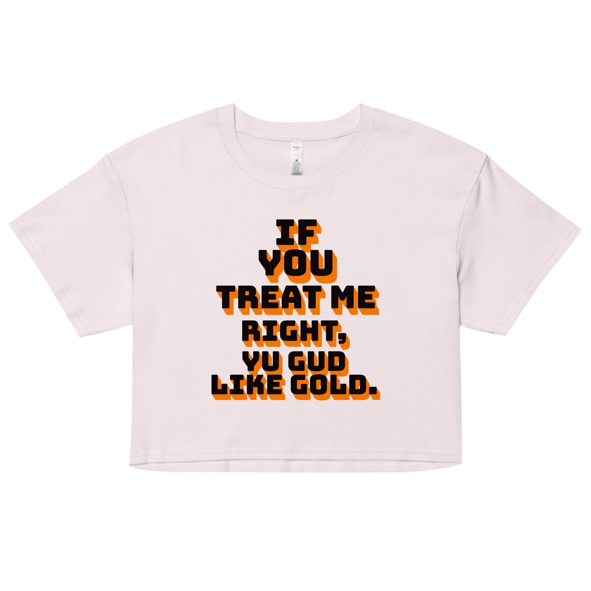 GUD LIKE GOLD - Women’s crop top - Jamaican T Shirt - Jamaican Slang on a T Shirt, Jamaican Tee shirt Jamaican vacation Shirt, Funny Jamaican shirt