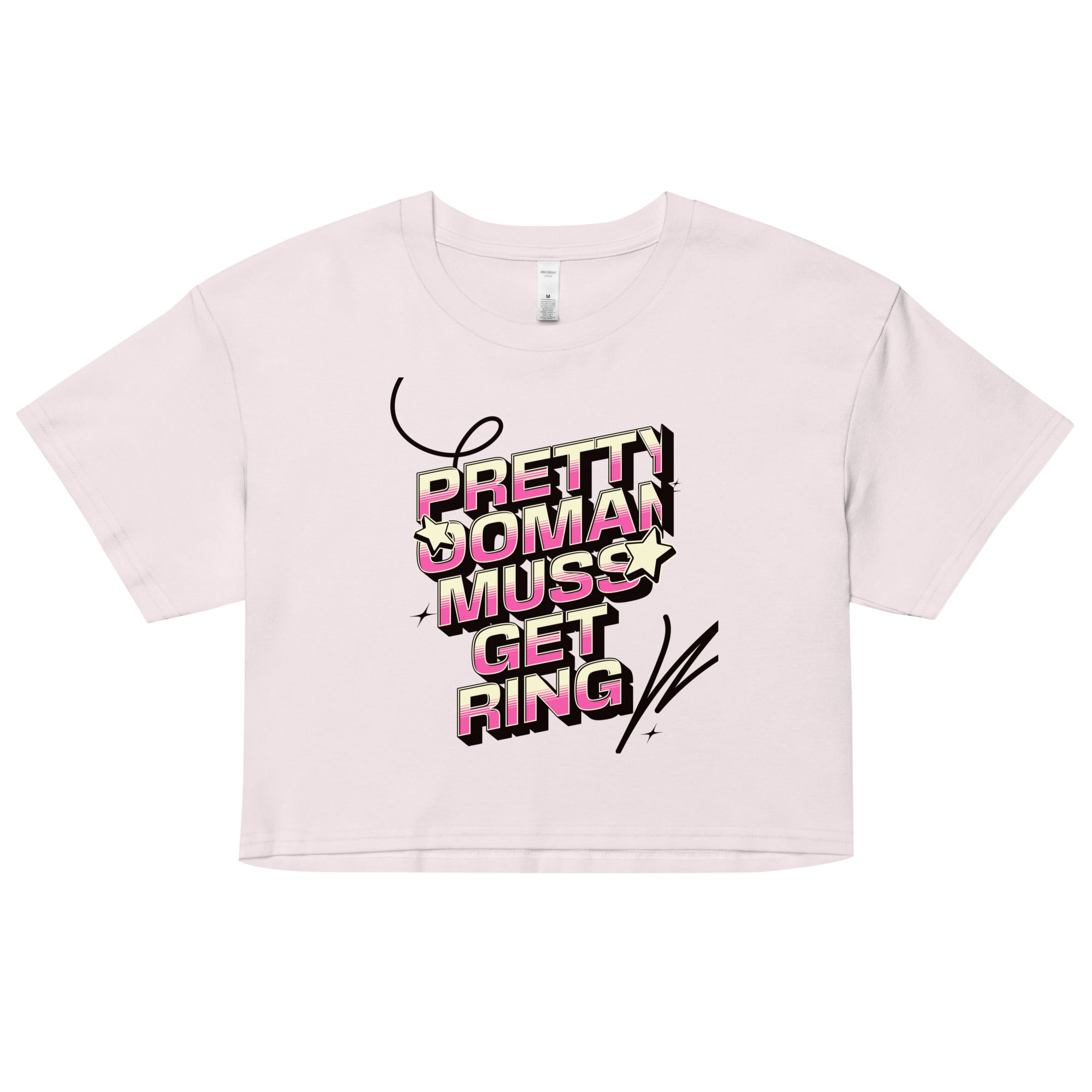 PRETTY OOMAN MUSS GET RING - Women’s crop top - Jamaican T Shirt - Jamaican Slang on a T Shirt, Jamaican Tee shirt Jamaican vacation Shirt, Funny Jamaican shirt