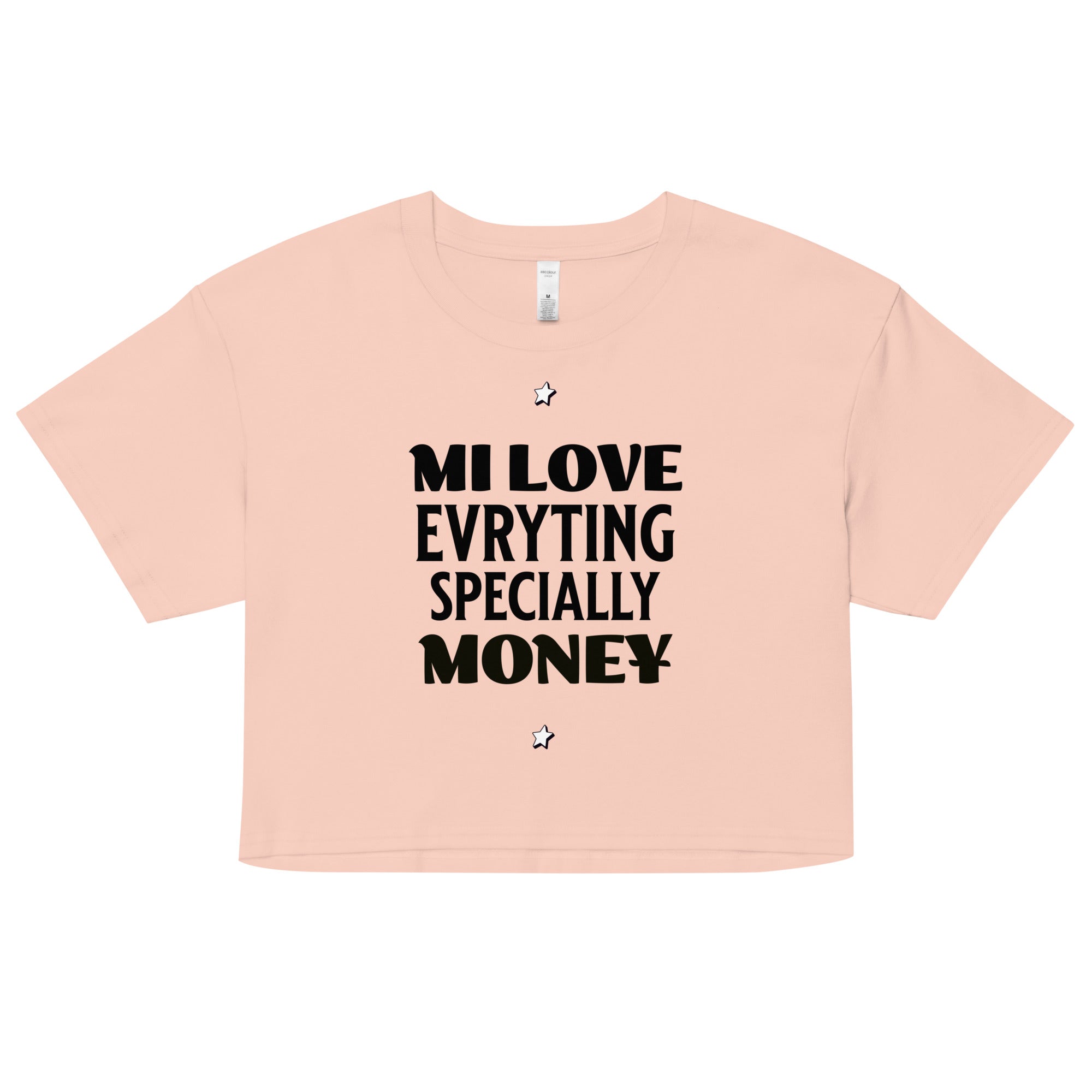 MI LOVE MONEY- Women’s crop top - Jamaican T Shirt - Jamaican Slang on a T Shirt, Jamaican Tee shirt Jamaican vacation Shirt, Funny Jamaican shirt