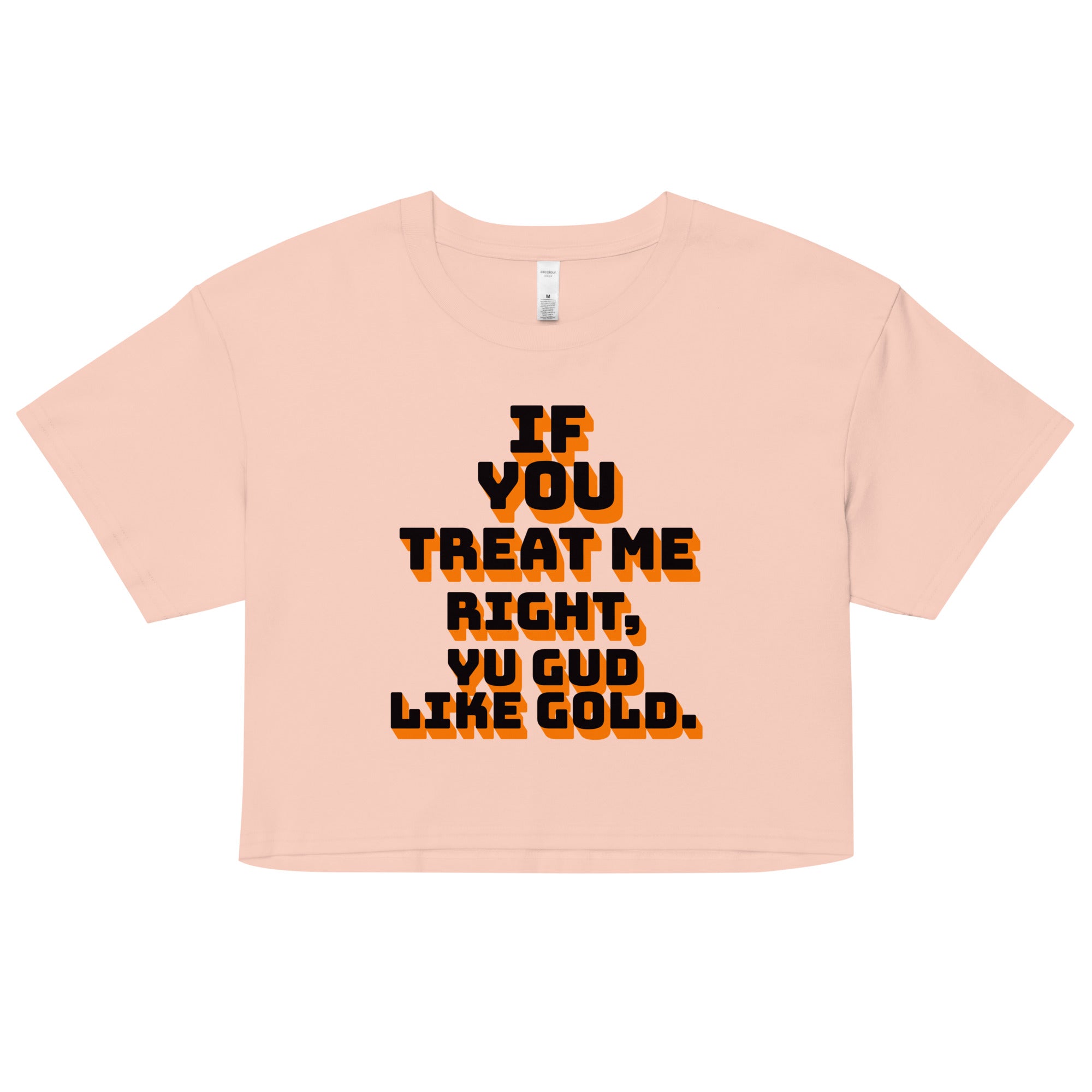 GUD LIKE GOLD - Women’s crop top - Jamaican T Shirt - Jamaican Slang on a T Shirt, Jamaican Tee shirt Jamaican vacation Shirt, Funny Jamaican shirt